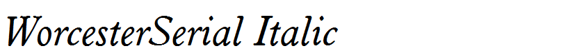 WorcesterSerial Italic