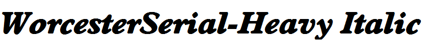 WorcesterSerial-Heavy Italic