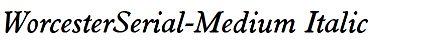 WorcesterSerial-Medium Italic