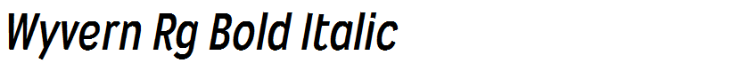 Wyvern Rg Bold Italic