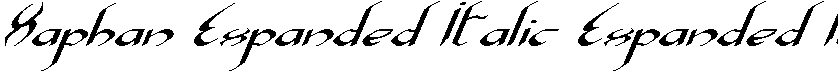 Xaphan Expanded Italic Expanded Italic