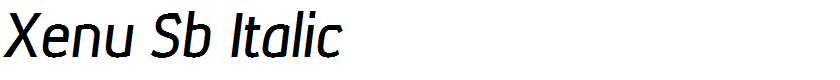 Xenu Sb Italic