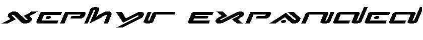 Xephyr Expanded Italic Expanded Italic