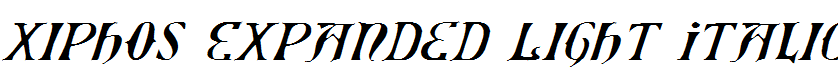 Xiphos Expanded Light Italic Expanded Light Italic