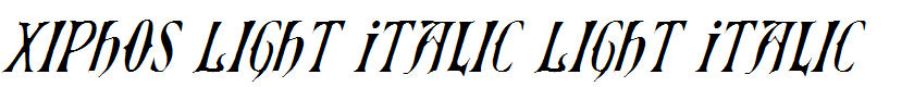 Xiphos Light Italic Light Italic