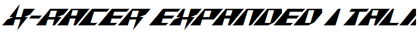 X-Racer Expanded Italic Expanded Italic