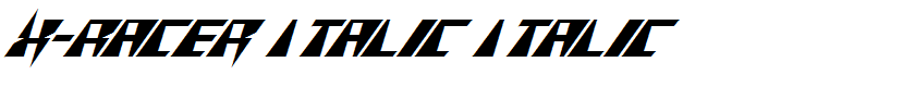 X-Racer Italic Italic