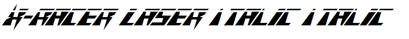 X-Racer Laser Italic Italic