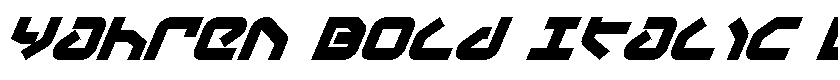 Yahren Bold Italic Bold Italic