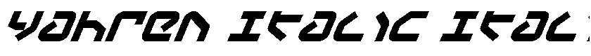 Yahren Italic Italic