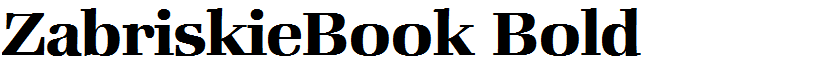 ZabriskieBook Bold