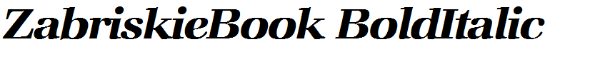 ZabriskieBook BoldItalic