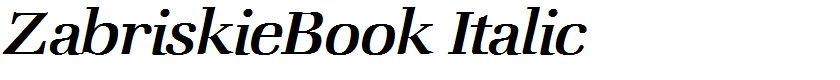 ZabriskieBook Italic