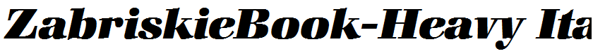 ZabriskieBook-Heavy Italic