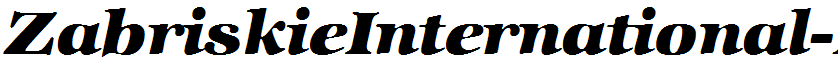 ZabriskieInternational-Heavy Italic