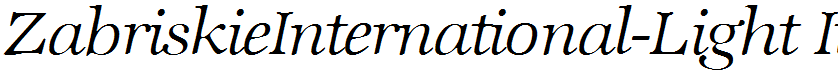 ZabriskieInternational-Light Italic
