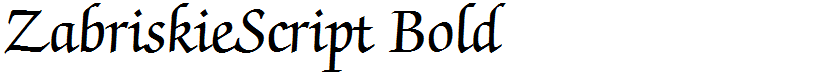 ZabriskieScript Bold