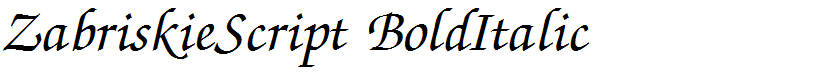 ZabriskieScript BoldItalic