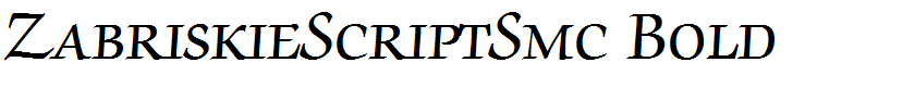 ZabriskieScriptSmc Bold