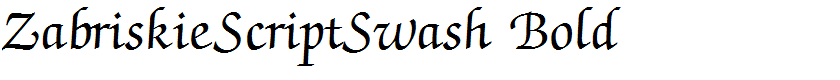 ZabriskieScriptSwash Bold