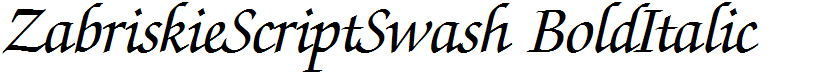 ZabriskieScriptSwash BoldItalic