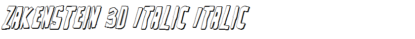 Zakenstein 3D Italic Italic