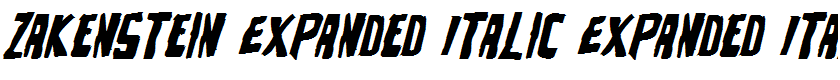 Zakenstein Expanded Italic Expanded Italic