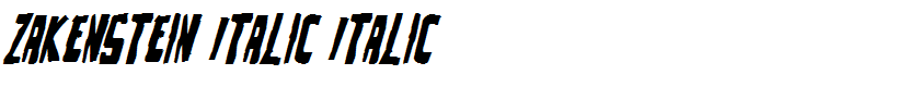 Zakenstein Italic Italic