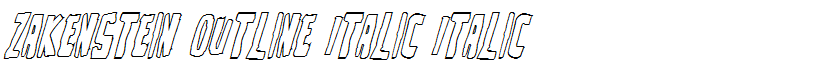 Zakenstein Outline Italic Italic