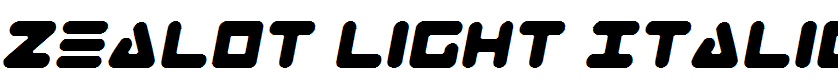 Zealot Light Italic Light Italic