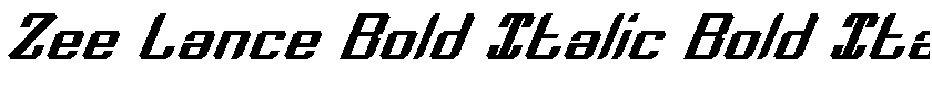 Zee Lance Bold Italic Bold Italic