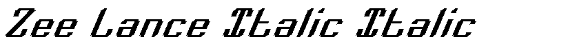 Zee Lance Italic Italic