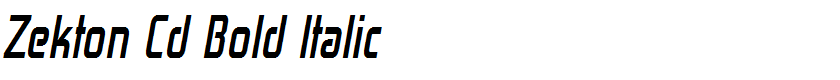 Zekton Cd Bold Italic