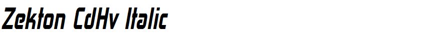 Zekton CdHv Italic