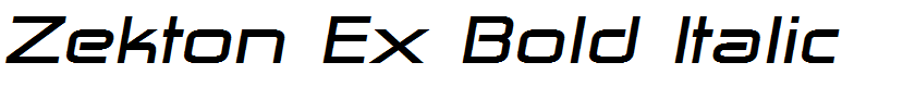 Zekton Ex Bold Italic