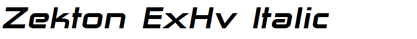 Zekton ExHv Italic
