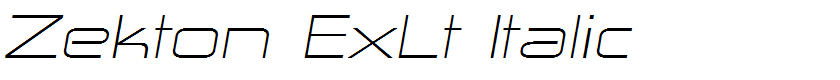 Zekton ExLt Italic
