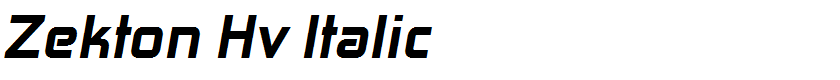 Zekton Hv Italic