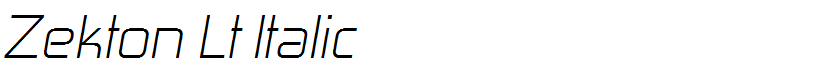 Zekton Lt Italic