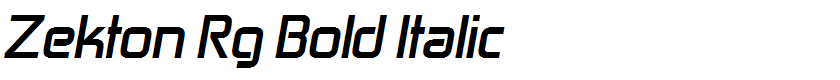 Zekton Rg Bold Italic