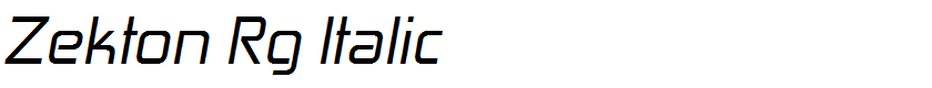 Zekton Rg Italic